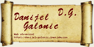 Danijel Galonić vizit kartica